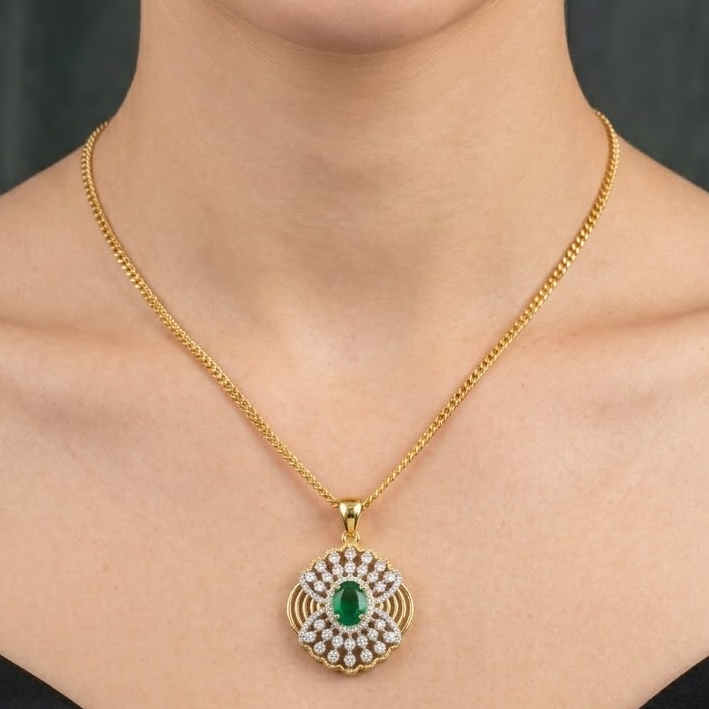 Diamond Blooming Star Pendant