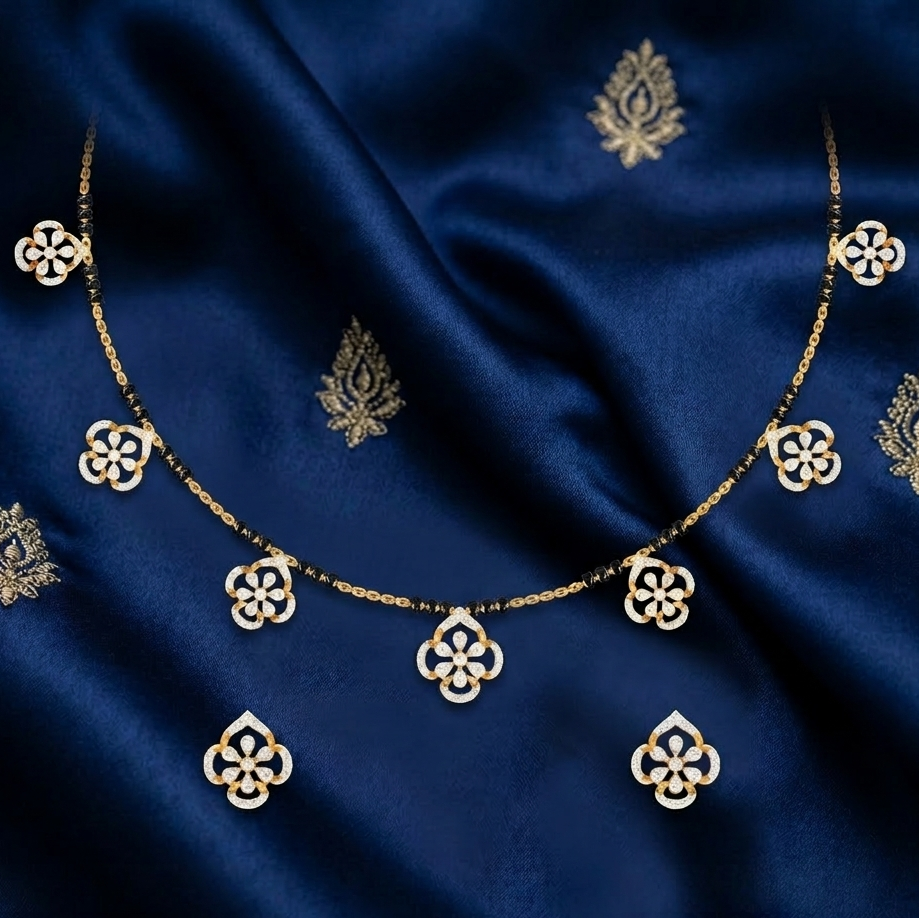 Elegant Diamond Allure Necklace Set