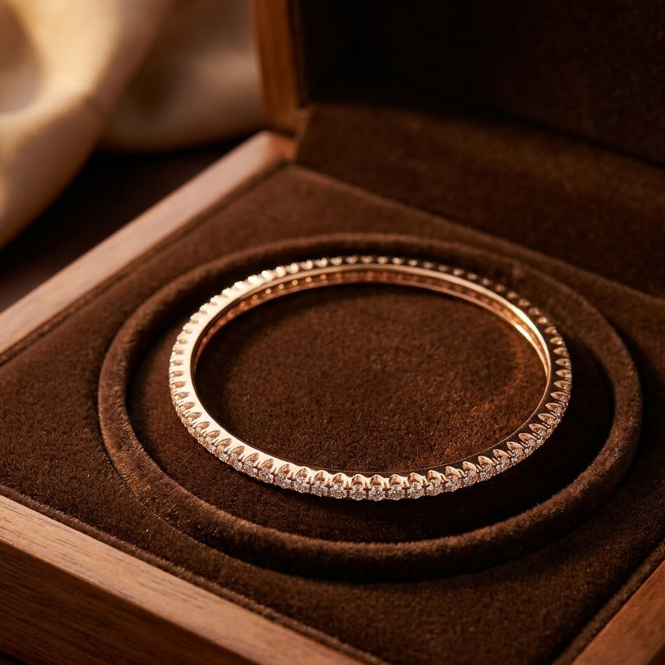 Elegant Openwork Diamond Bangles