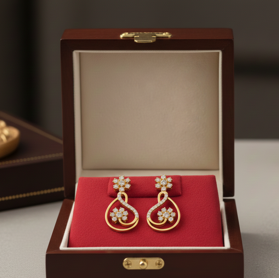 Polished Elegance Diamond Stud Earrings