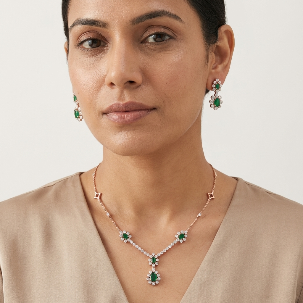 Grand Diamond Elegance Necklace Set - 3