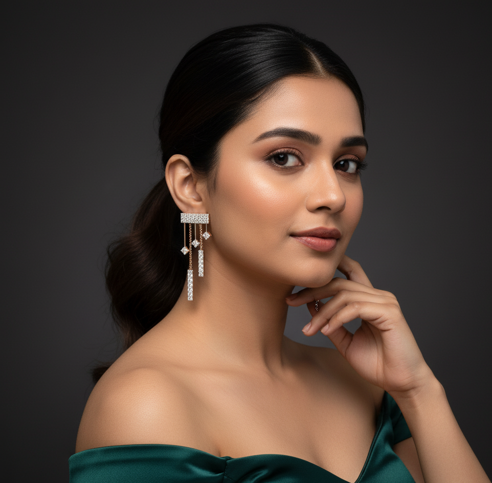 Sparkle Shine Diamond Dangler Earrings