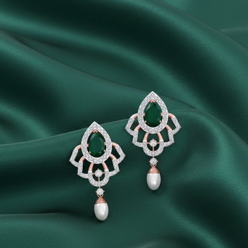 Chic Diamond Drop Earrings