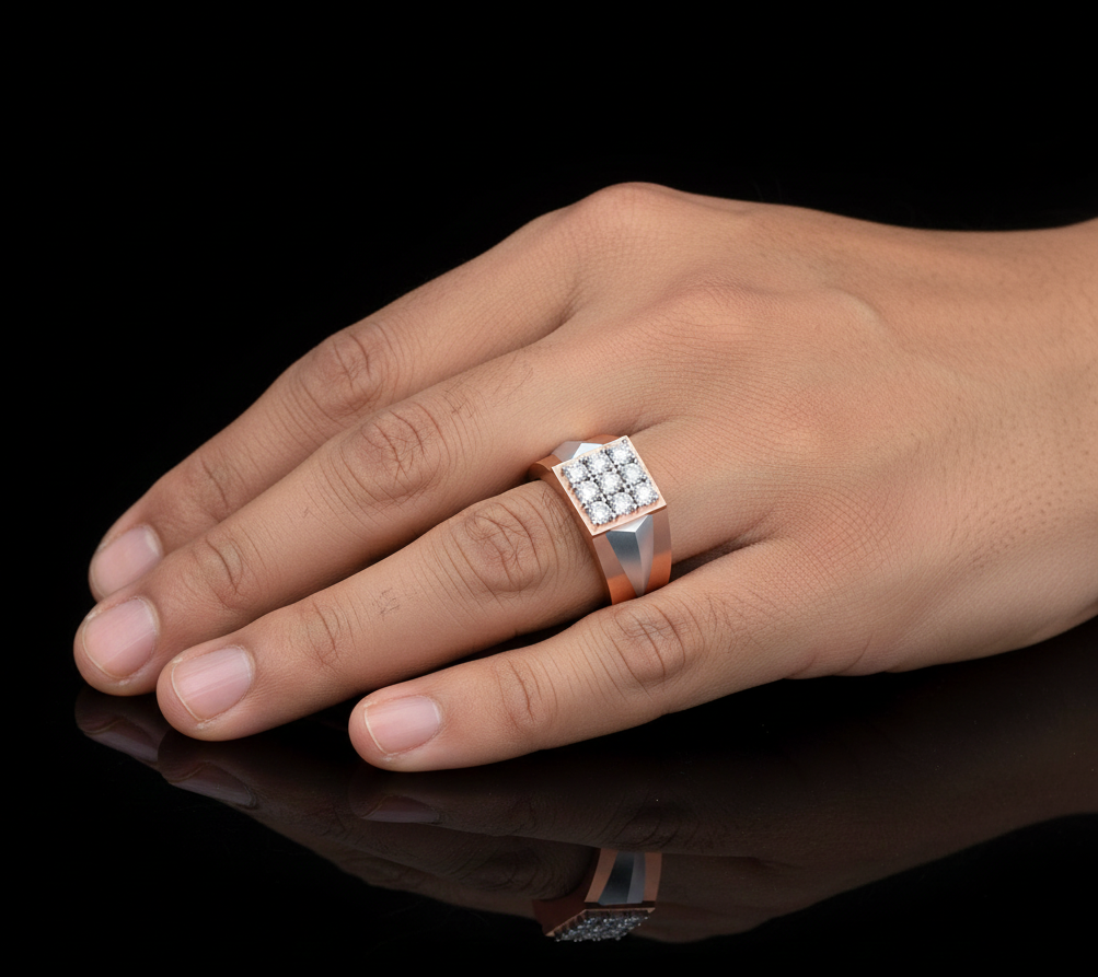 Imperial Alpha Diamond Gents Ring