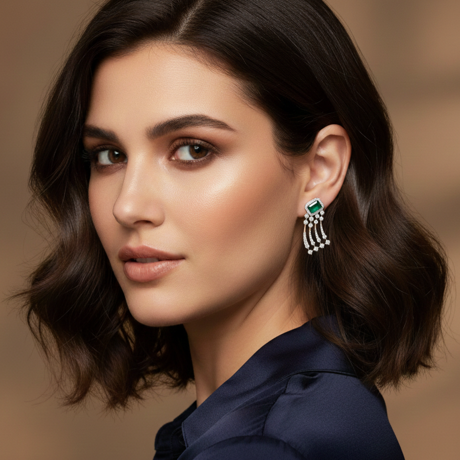 Miravel Glow Diamond Danglers - 3