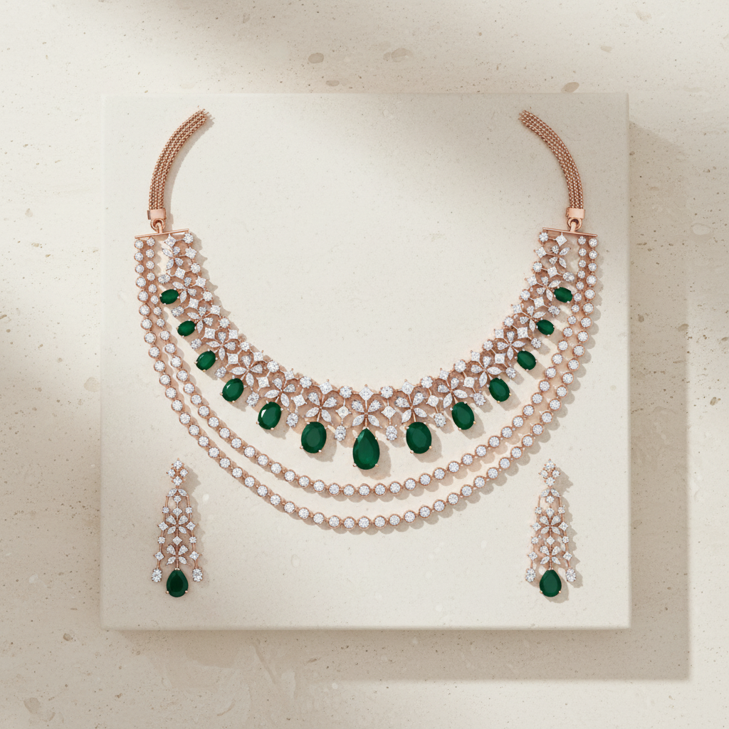 Supreme Diamond Aura Necklace Set