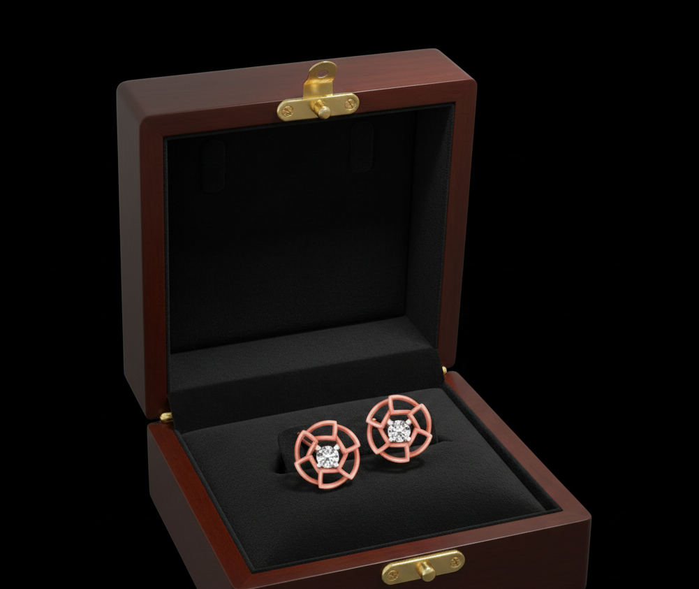 Sparkling Diamond Stud Earrings