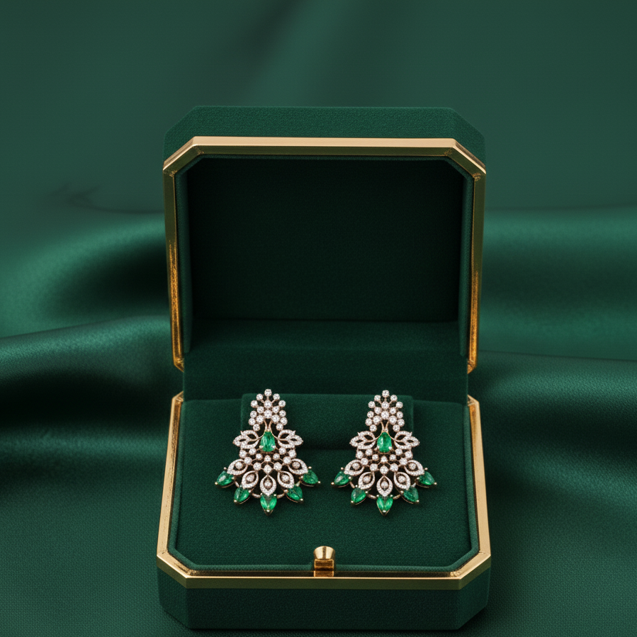 Elegant Diamond Stud Earrings with Brilliant Cut