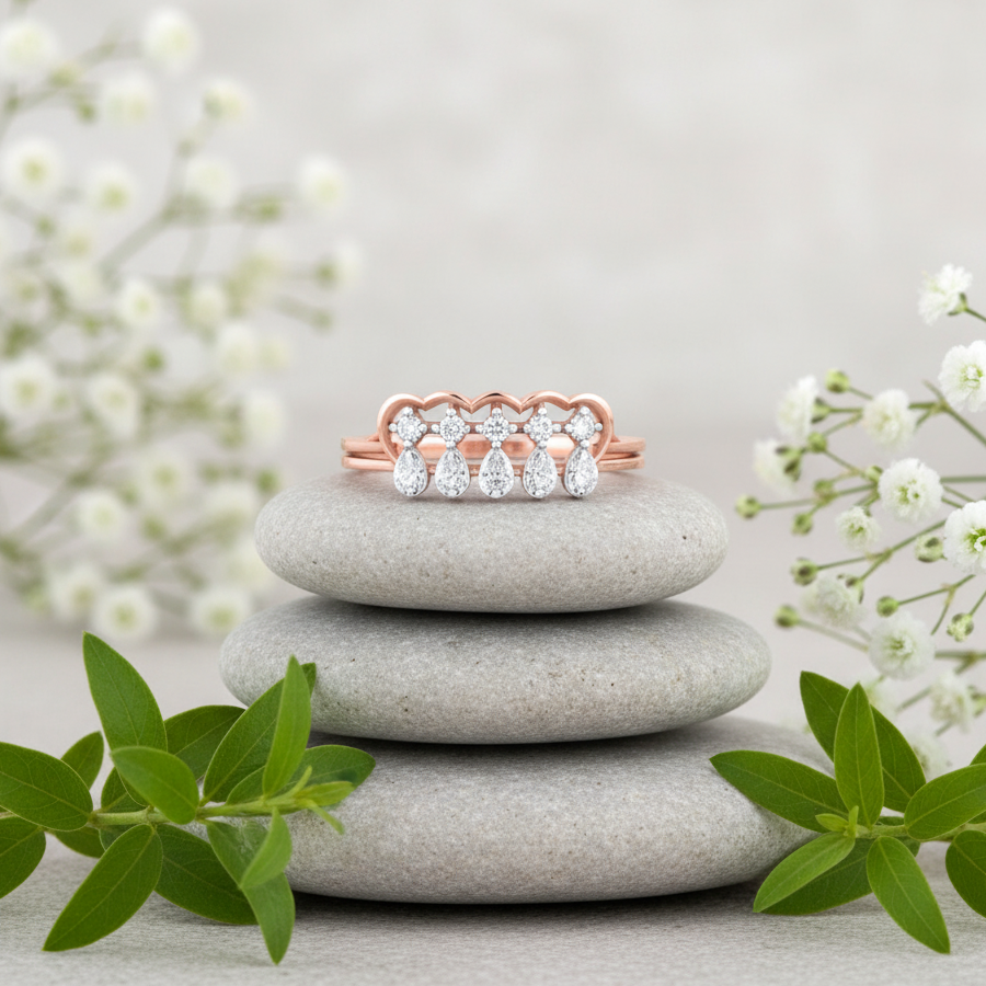 The Dewdrop Cascade Ring - 3