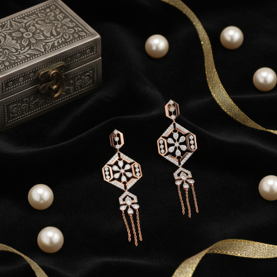 Orphina Glow Diamond Danglers