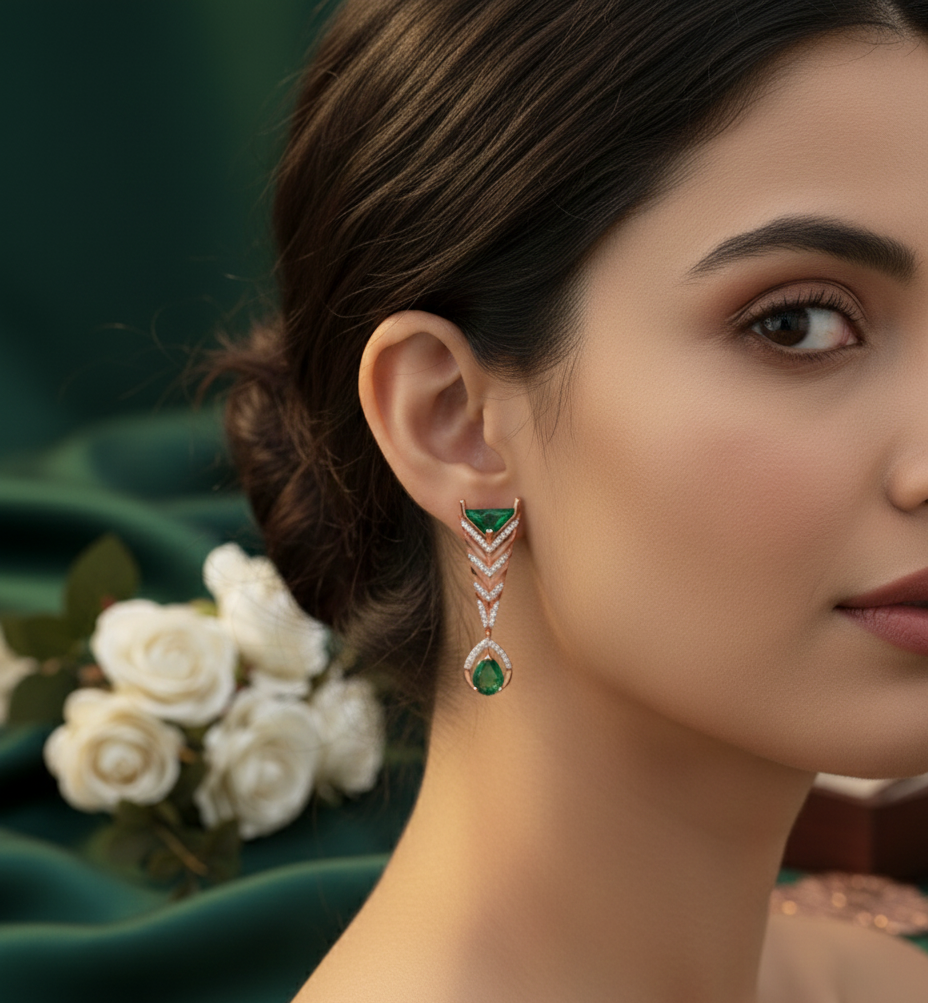 Gracefall Diamond Danglers - 3