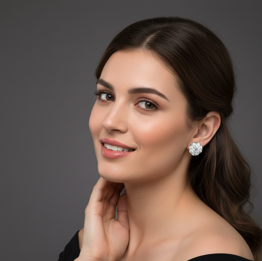 Refined Spark Diamond Stud Earrings - 3