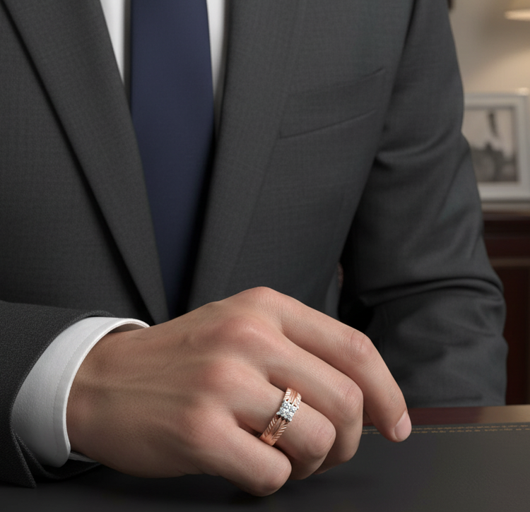 Luxe Shine Diamond Ring for Men