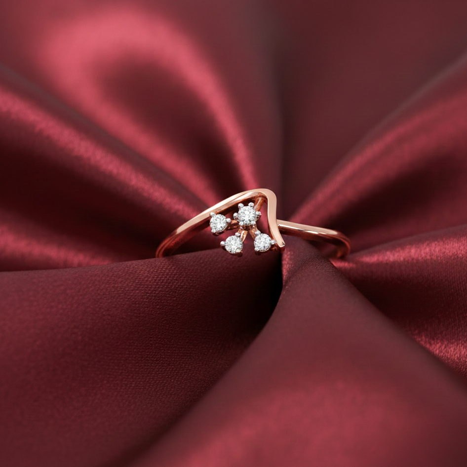 Regal Velvet Bloom Diamond Ring - 3