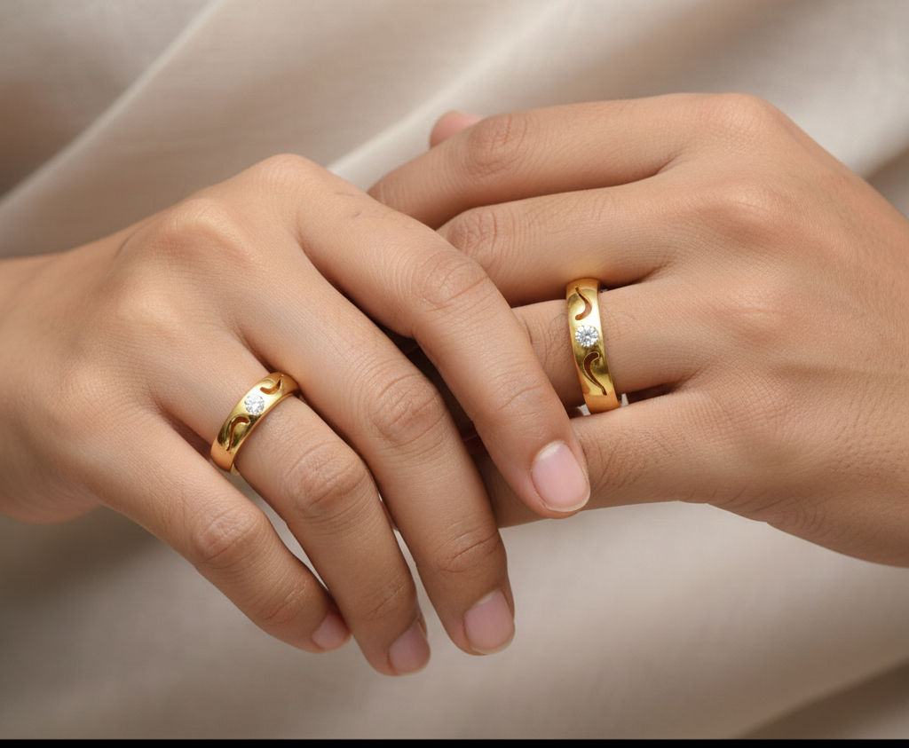 Pure Elegance Diamond Couple Band