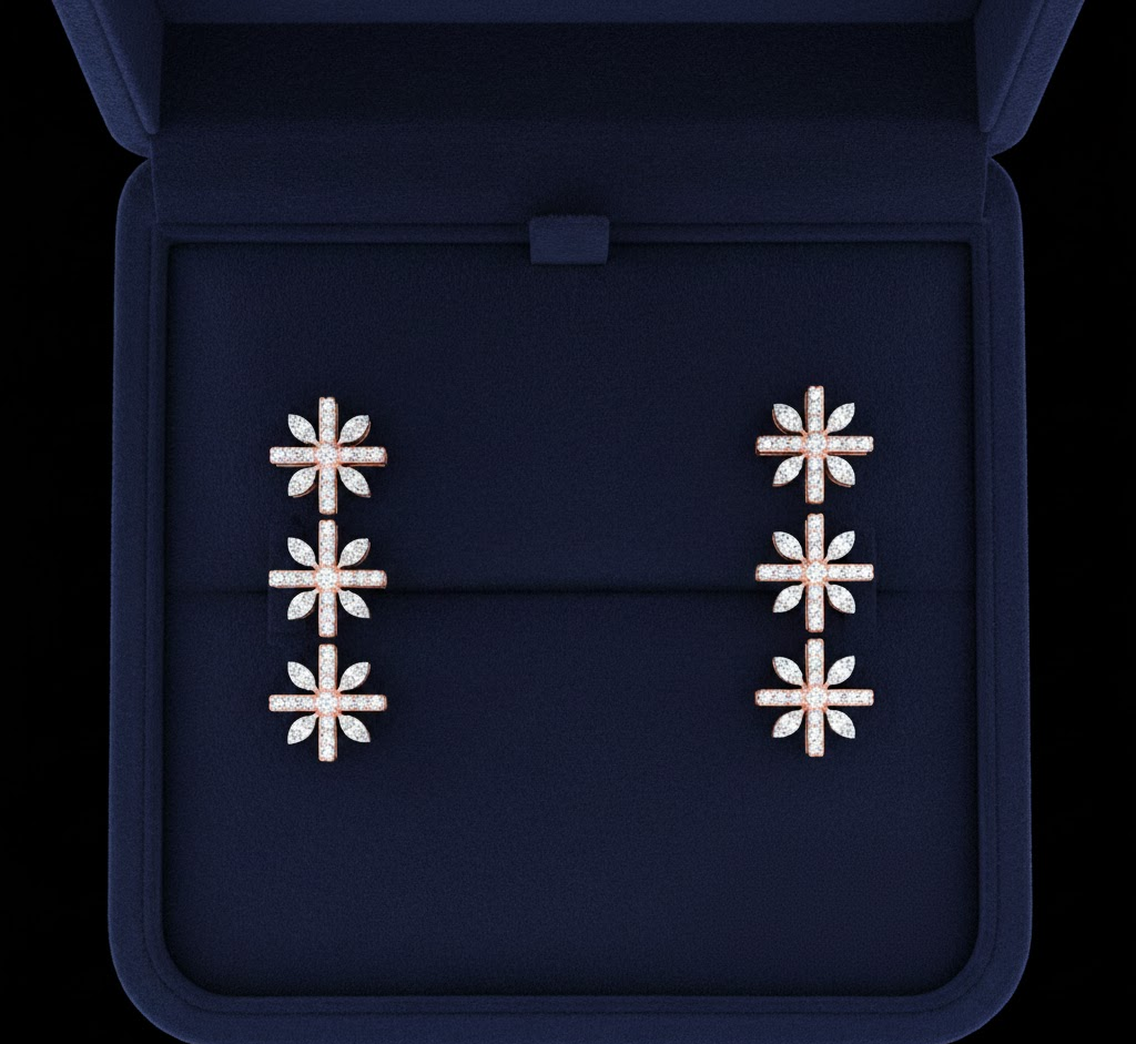 Polished Glow Diamond Dangler Earrings