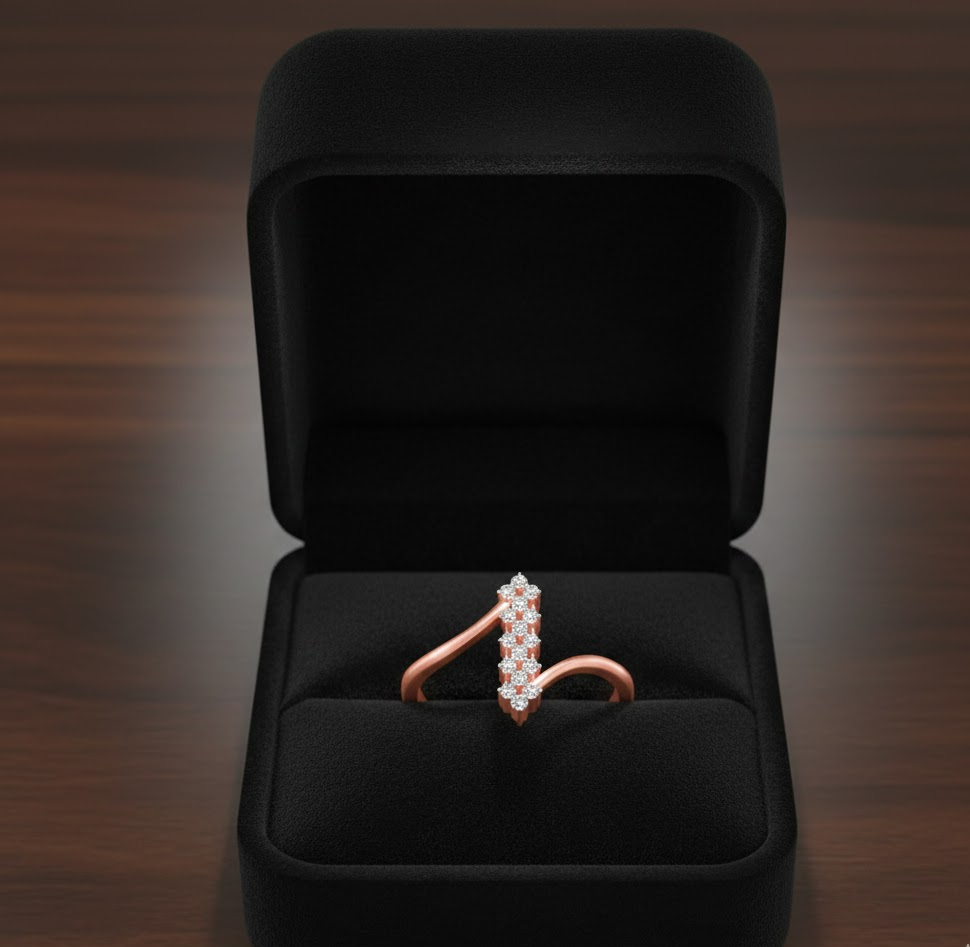 Crystal Veil Diamond Ring