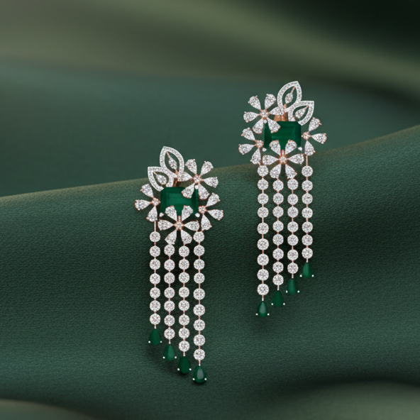 Charm Sparkle Diamond Drop Danglers