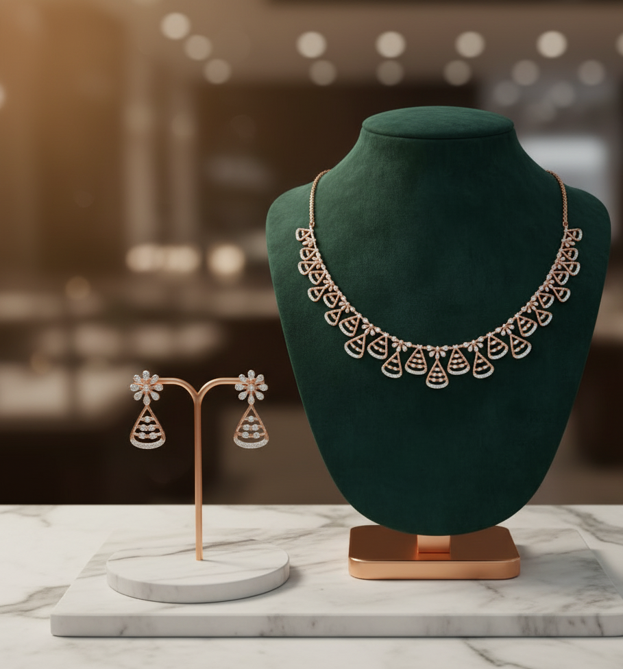 Dazzling Crystal Diamond Necklace for Events