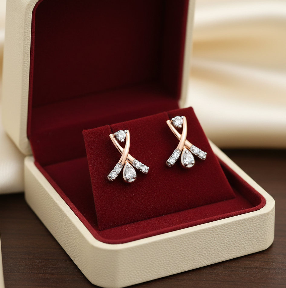 Soft Glow Diamond Stud Earrings