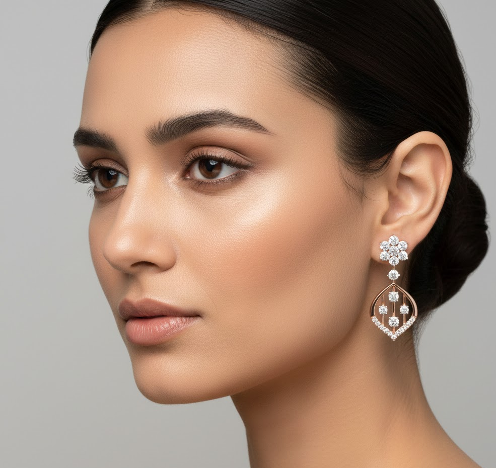 Poise Glow Diamond Dangler Earrings