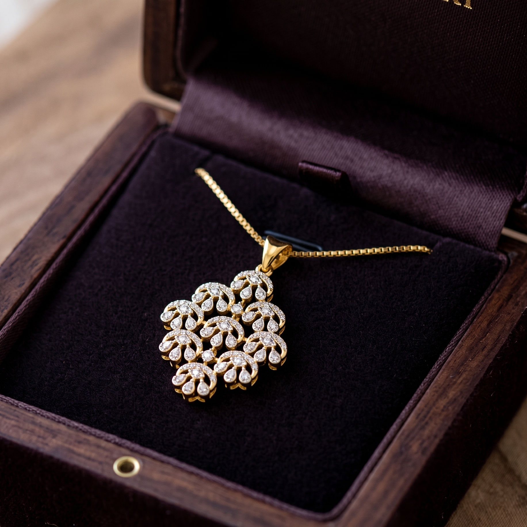 Infinity Charm Diamond Pendant