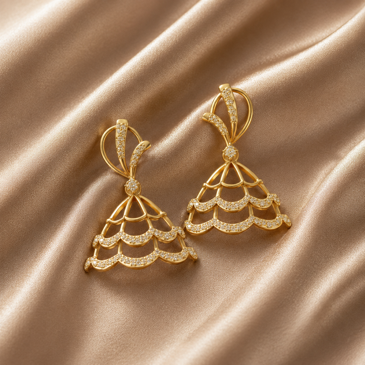 Classic Diamond Jhumki Earrings