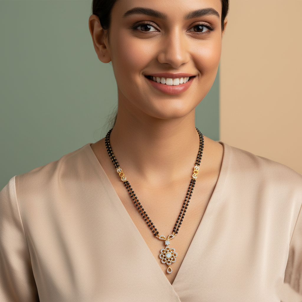 Fine-Cut Gold Diamond Tanmaniya for Women - 3