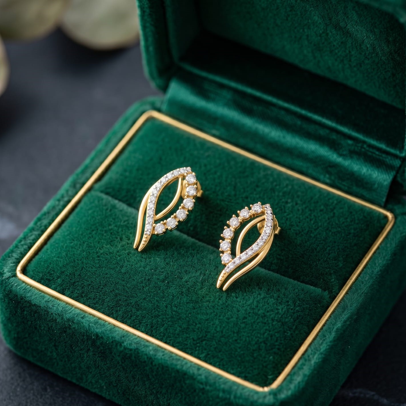 Elegant Butterfly Diamond Earrings