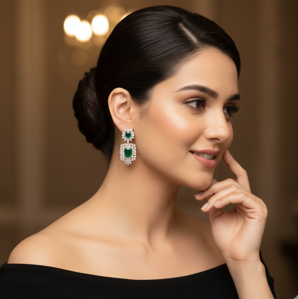 Halo Grace Diamond Dangler Earrings - 3