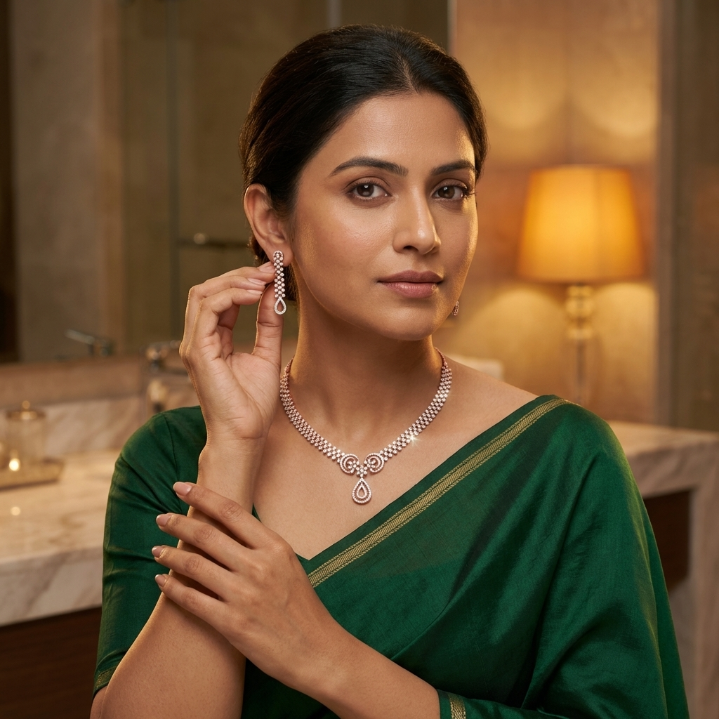 Supreme Diamond Radiance Necklace Set - 4