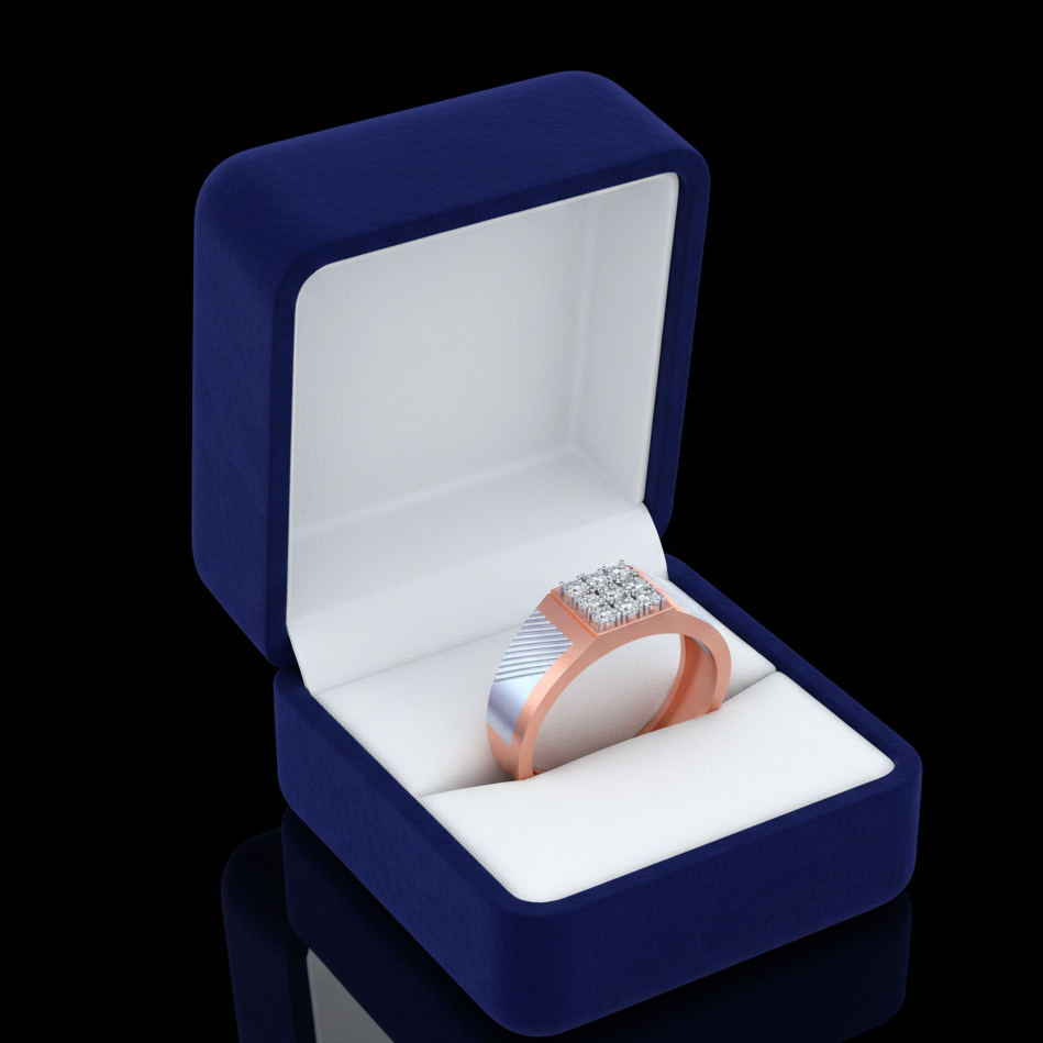 Power Statement Diamond Gents Ring