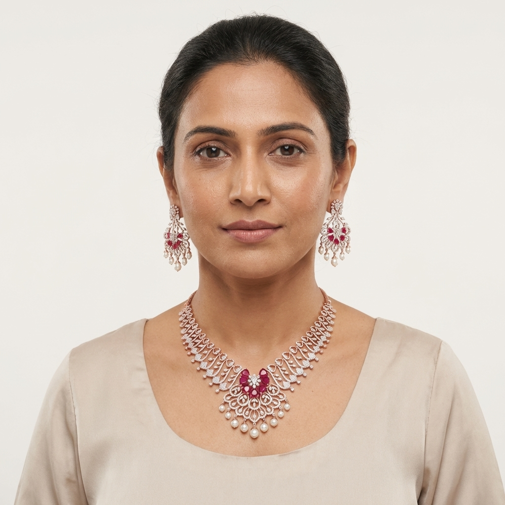 Supreme Diamond Charm Necklace Set
