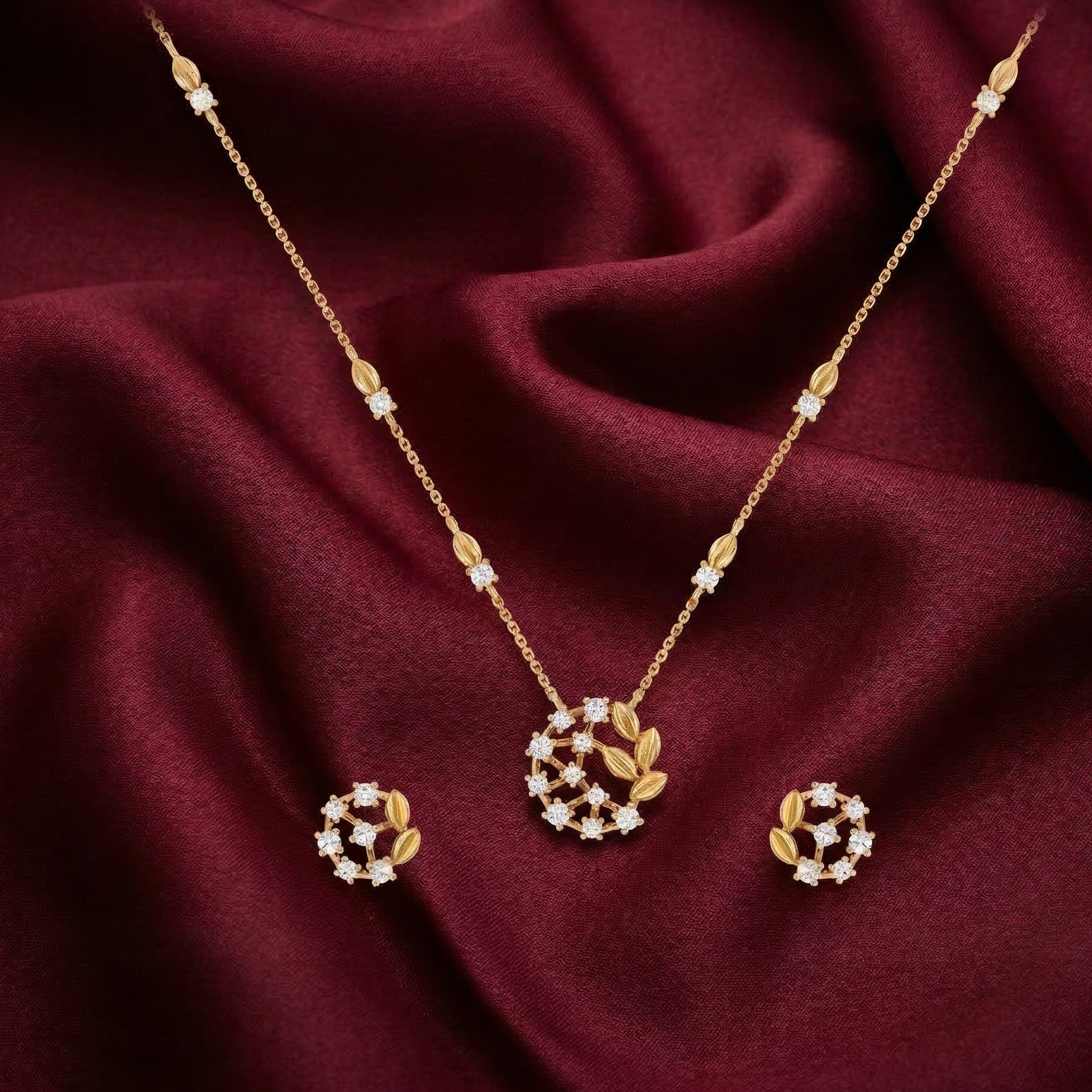 Elegant Diamond Royale Necklace Set