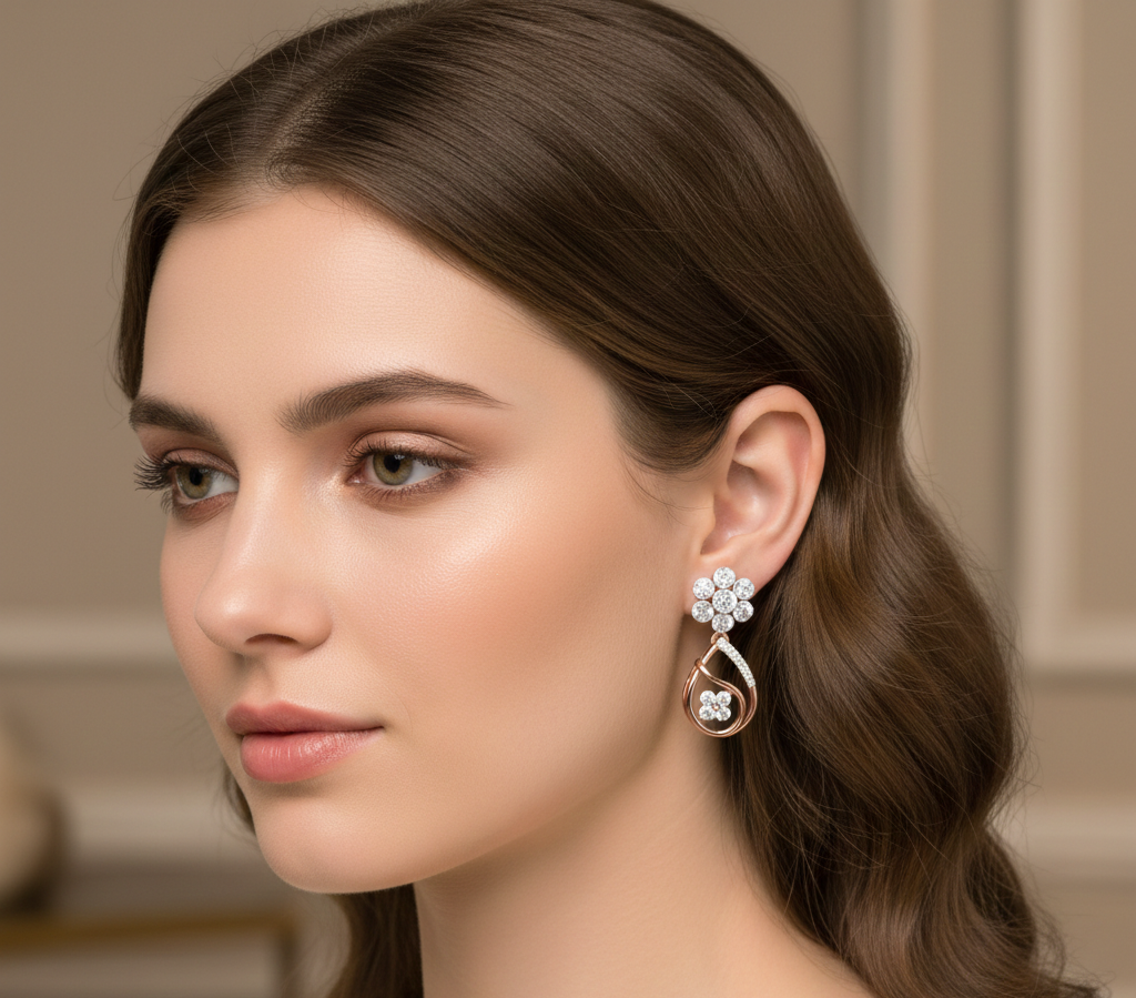 Clarisse Spark Diamond Dangler Earrings