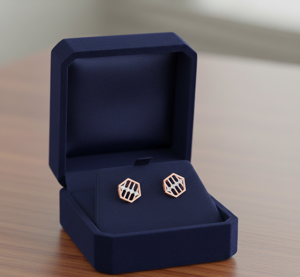 Sophisticated Diamond Stud Earrings