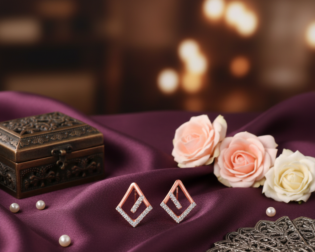 Elegant Diamond Stud Earrings for Gifting - 3