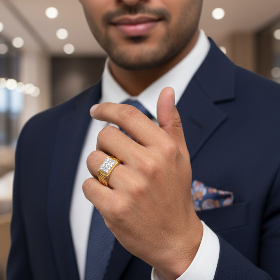 Luxe Power Diamond Gents Ring