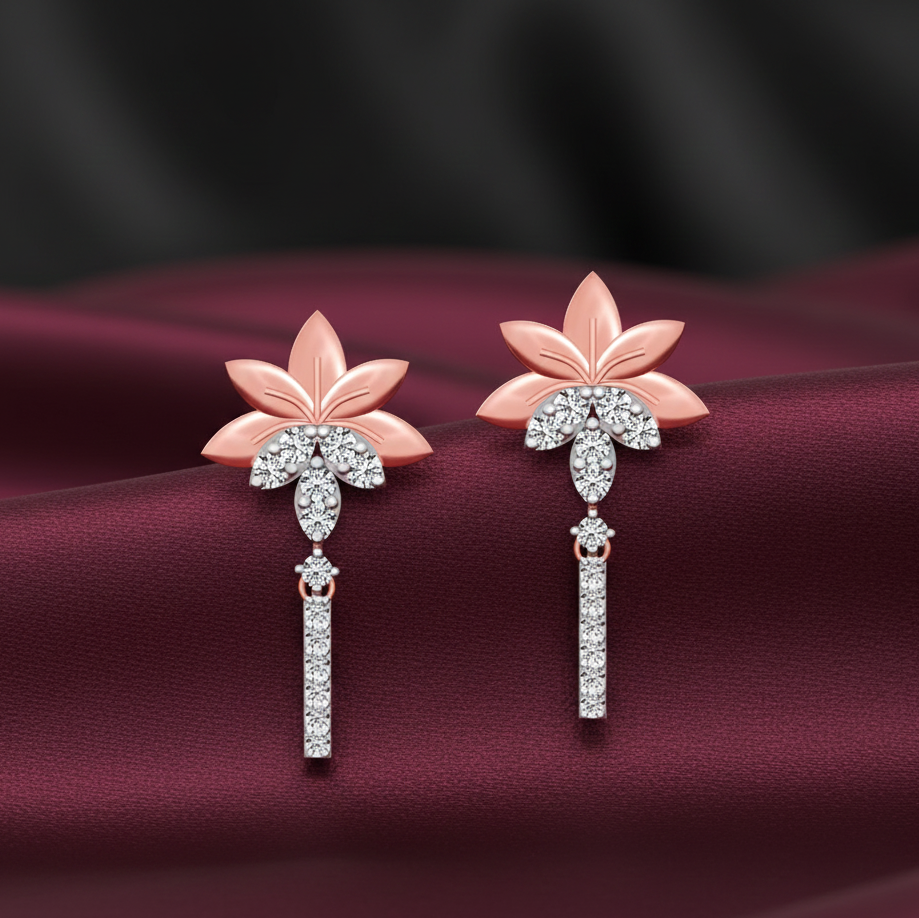 Premium Modern Diamond Dangler Earrings