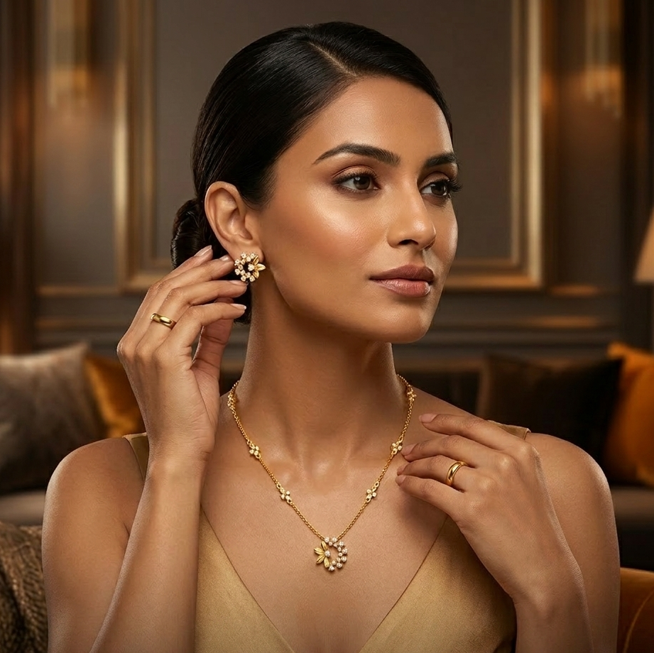Elegant Diamond Majesty Necklace Set - 3