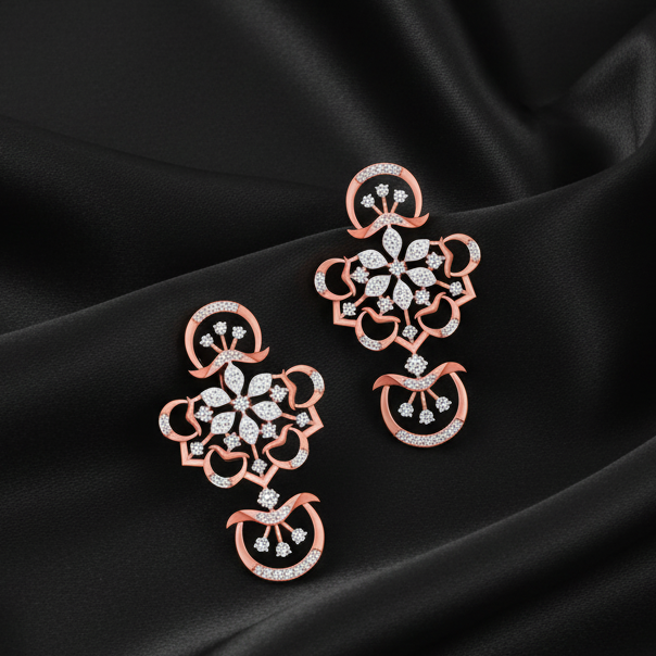 Elegant Designer Diamond Drop Earrings