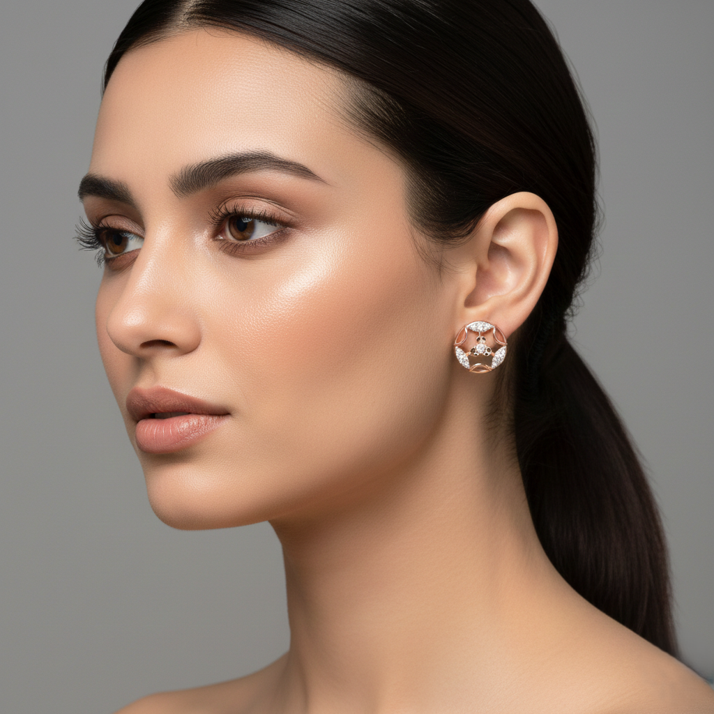 DazzlePoint Diamond Stud Earrings