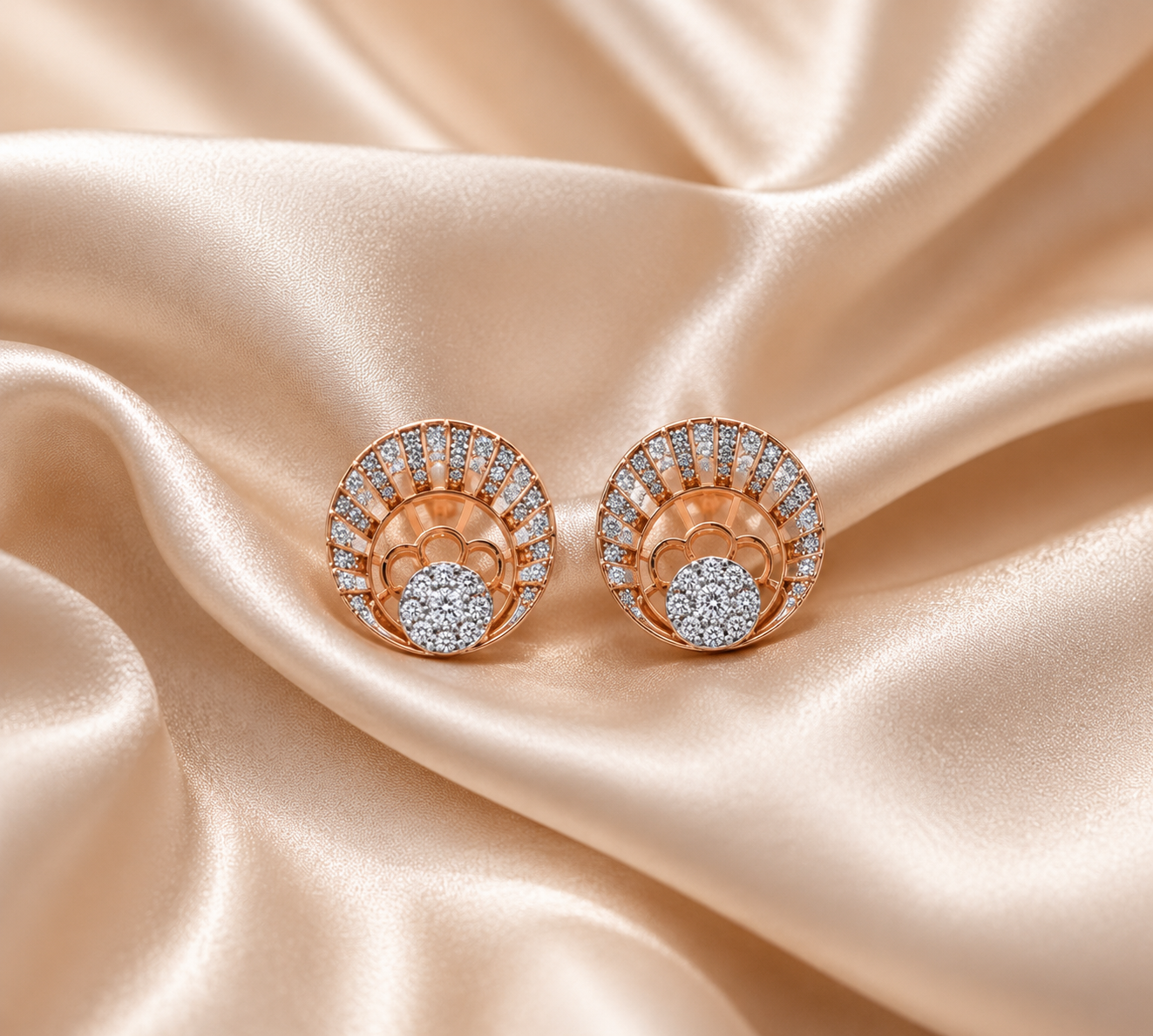 Grand Elegant Diamond Stud Earrings