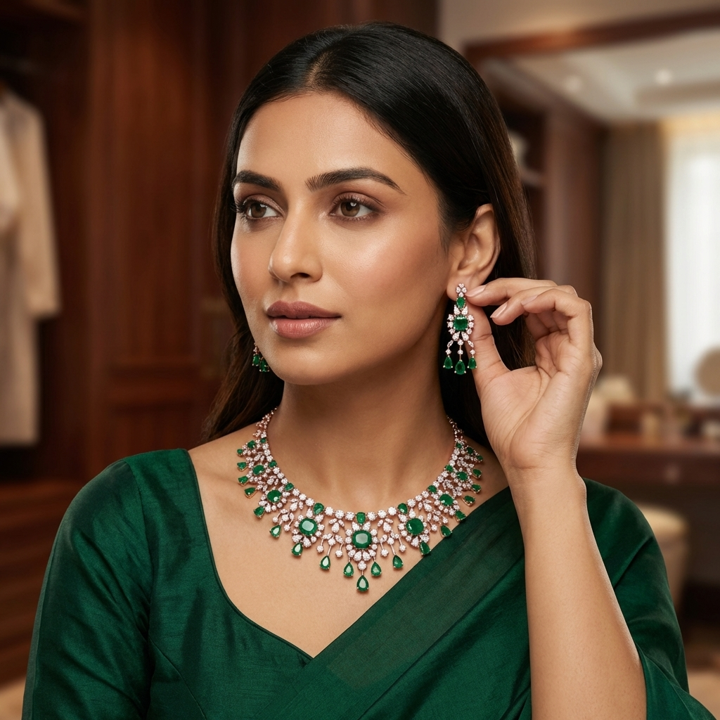 Exclusive Bridal Diamond Jewellery Set - 3