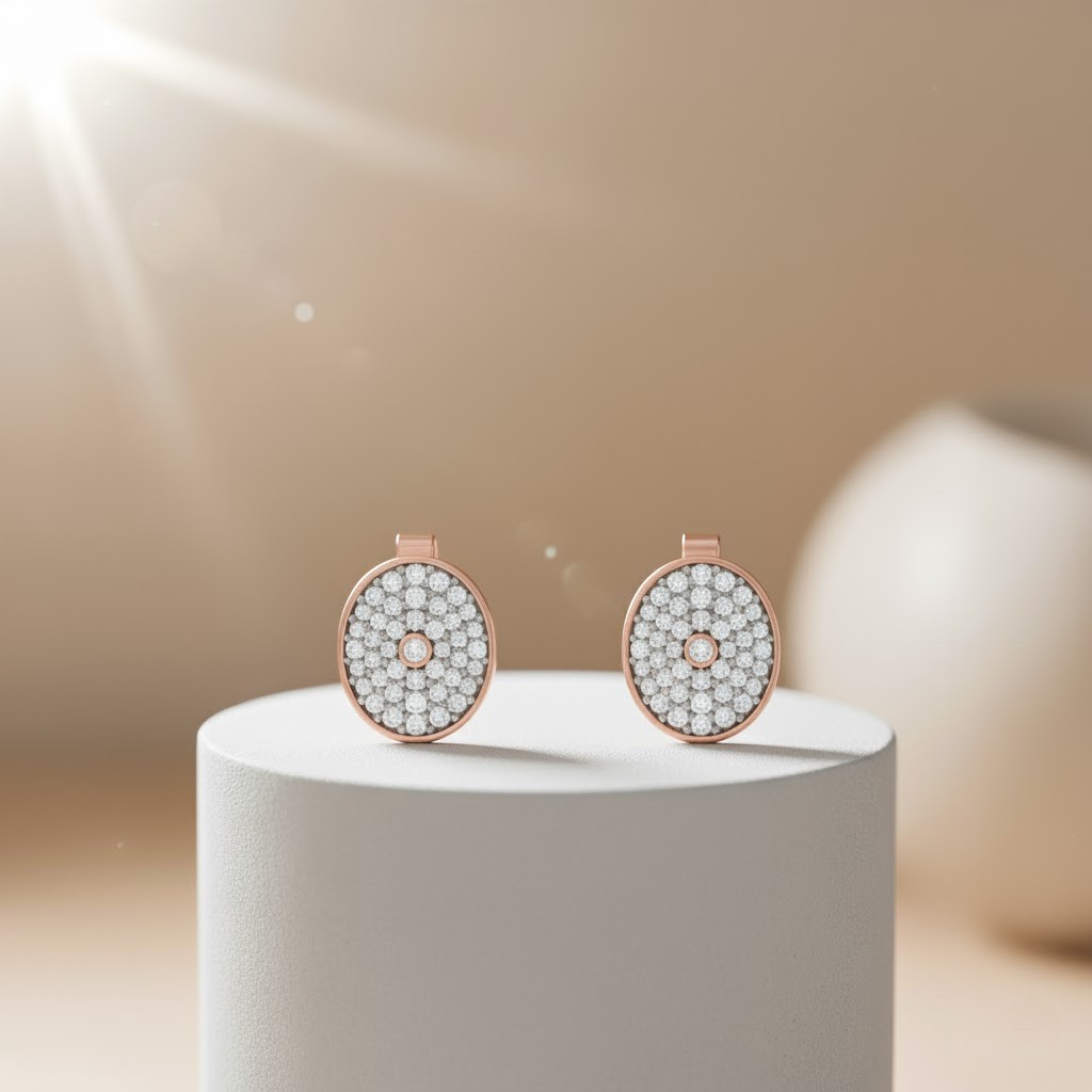 Sparkling Diamond Stud Earrings