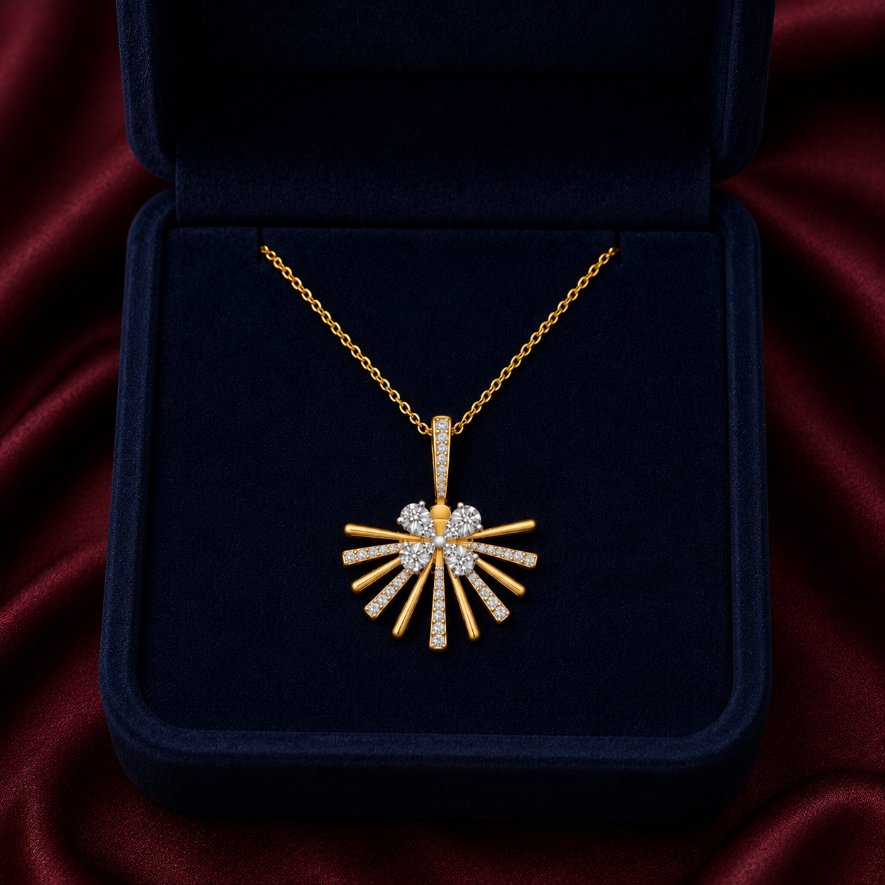 Diamond Eternal Petal Pendant