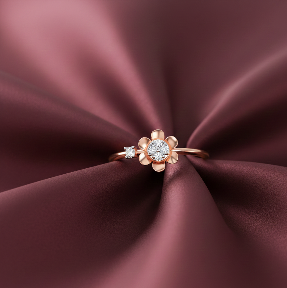 Diamond Regal Aura Bloom Ring