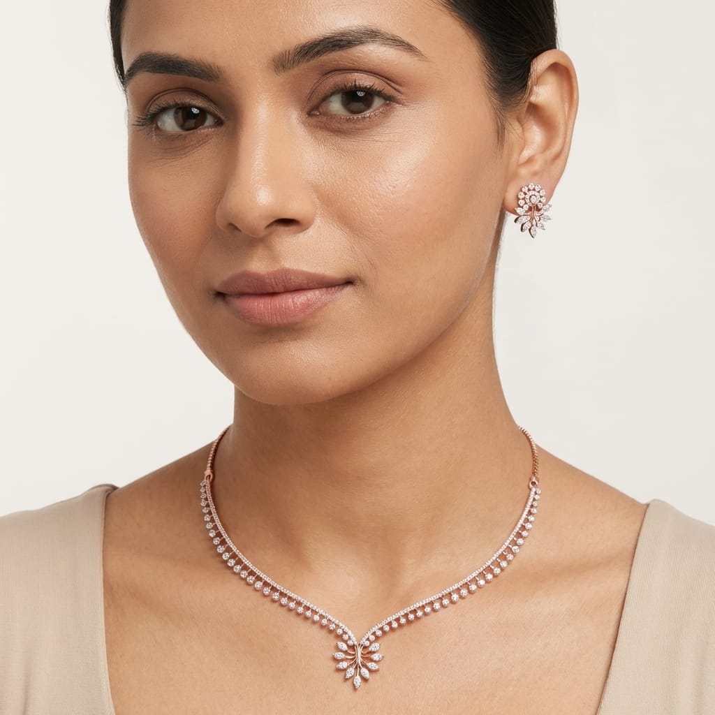 Ethereal Diamond Radiance Necklace Set