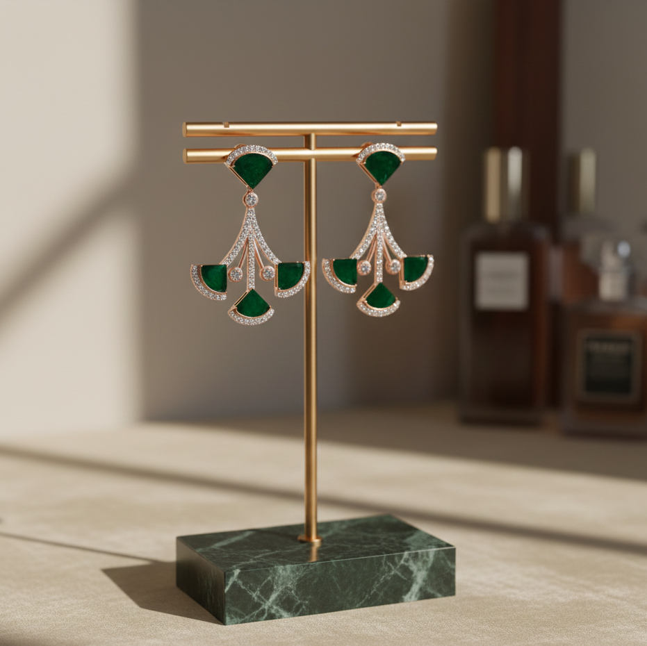 Luxury Sparkle Diamond Dangler Earrings