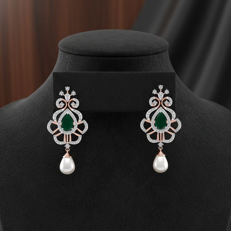 Minimalist Diamond Dangle Earrings